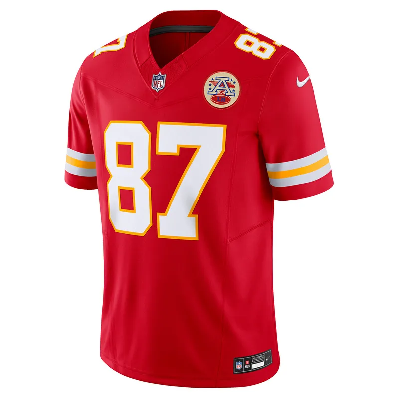Men's Kansas City Chiefs Travis Kelce Red Vapor F.U.S.E. Limited Jersey