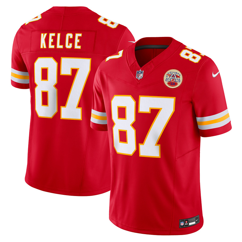 Men's Kansas City Chiefs Travis Kelce Red Vapor F.U.S.E. Limited Jersey