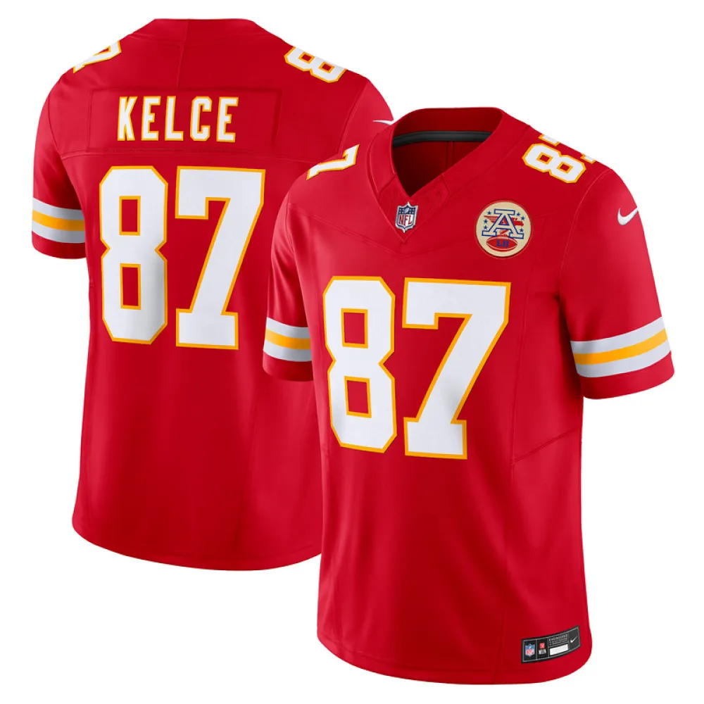 Men's Kansas City Chiefs Travis Kelce Red Vapor F.U.S.E. Limited Jersey