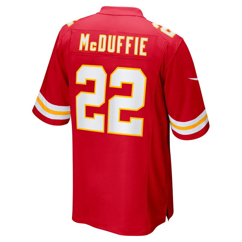 Men's Kansas City Chiefs Trent McDuffie Red Super Bowl LVIII Game Jersey