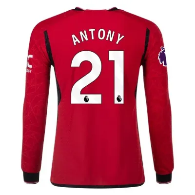 Premier League Antony Manchester United Long Sleeve Home Jersey 23/24 01