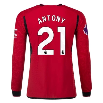 Premier League Antony Manchester United Long Sleeve Home Jersey 23/24 01