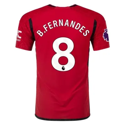 Premier League B. Fernandes Manchester United Home Jersey 23/24 01