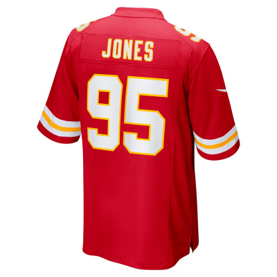 Men's Kansas City Chiefs Chris Jones Red Super Bowl LVIII Game Jersey 02