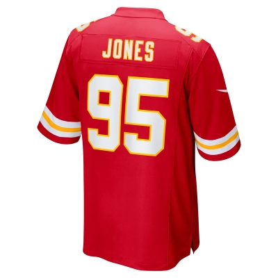 Men's Kansas City Chiefs Chris Jones Red Super Bowl LVIII Game Jersey 02
