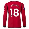 Premier League Casemiro Manchester United Long Sleeve Home Jersey 23/24