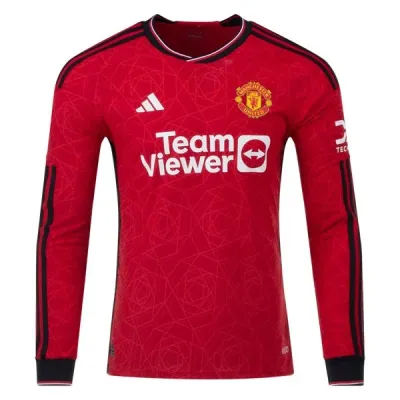 Premier League Manchester United Long Sleeve Home Jersey 23/24 01