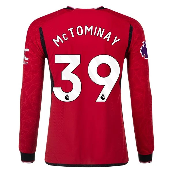 Premier League McTominay Manchester United Long Sleeve Home Jersey 23/24