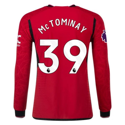 Premier League McTominay Manchester United Long Sleeve Home Jersey 23/24 01