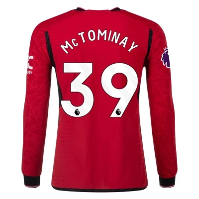 Premier League McTominay Manchester United Long Sleeve Home Jersey 23/24 01