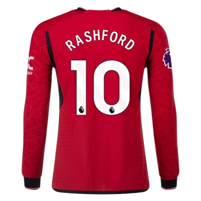 Premier League Rashford Manchester United Long Sleeve Home Jersey 23/24 01