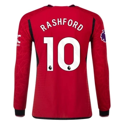 Premier League Rashford Manchester United Long Sleeve Home Jersey 23/24 01