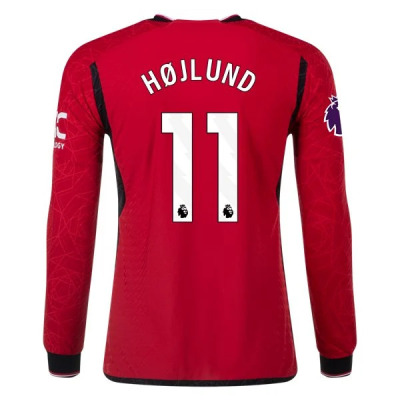 Premier League Hojlund Manchester United Long Sleeve Home Jersey 23/24 01