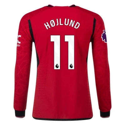 Premier League Hojlund Manchester United Long Sleeve Home Jersey 23/24 01