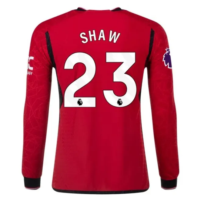 Premier League Shaw Manchester United Long Sleeve Home Jersey 23/24