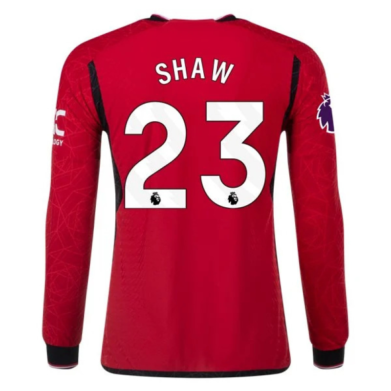 Premier League Shaw Manchester United Long Sleeve Home Jersey 23/24