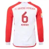 Bundesliga Men's Replica Kimmich Bayern Munich Long Sleeve Home Jersey 23/24