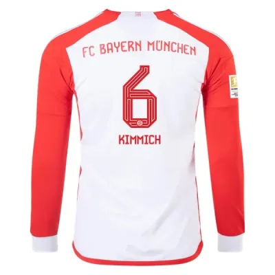 Bundesliga Men's Replica Kimmich Bayern Munich Long Sleeve Home Jersey 23/24 01
