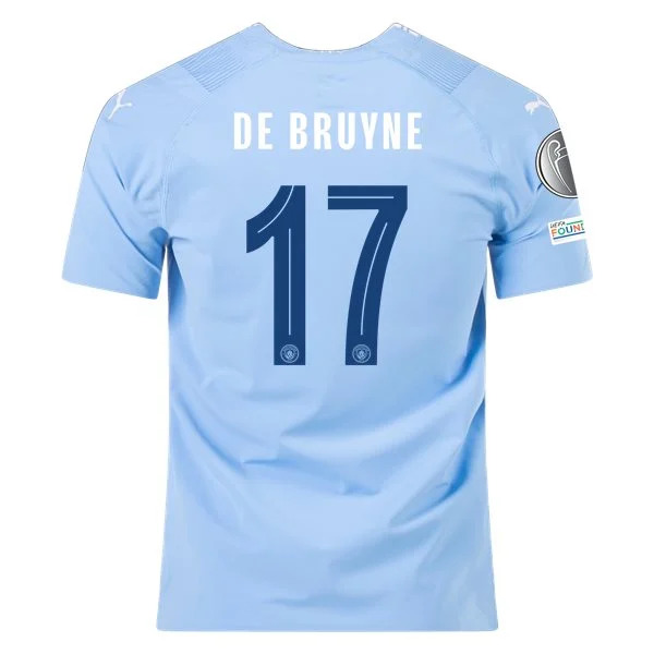 Premier League De Bruyne Manchester City Home Jersey 23/24 - UCL