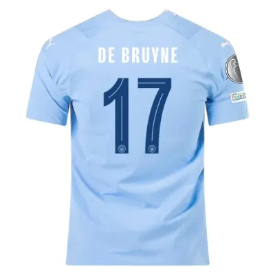 Premier League De Bruyne Manchester City Home Jersey 23/24 - UCL 01