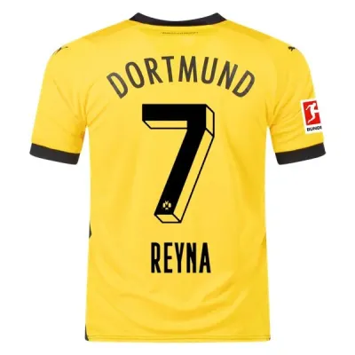 Bundesliga Men's Replica Reyna Borussia Dortmund Home Jersey 23/24 01