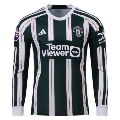 Premier League B. Fernandes Manchester United Long Sleeve Away Jersey 23/24 02