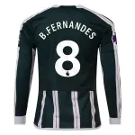 Premier League B. Fernandes Manchester United Long Sleeve Away Jersey 23/24