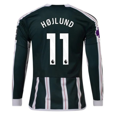 Premier League Hojlund Manchester United Long Sleeve Away Jersey 23/24 01