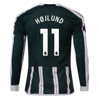 Premier League Hojlund Manchester United Long Sleeve Away Jersey 23/24 01