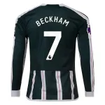 Premier League David Beckham Manchester United Long Sleeve Away Jersey 23/24