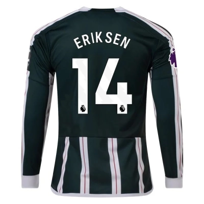 Premier League Eriksen Manchester United Long Sleeve Away Jersey 23/24 01