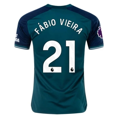 Premier League Fabio Vieira Arsenal Third Jersey 23/24 01
