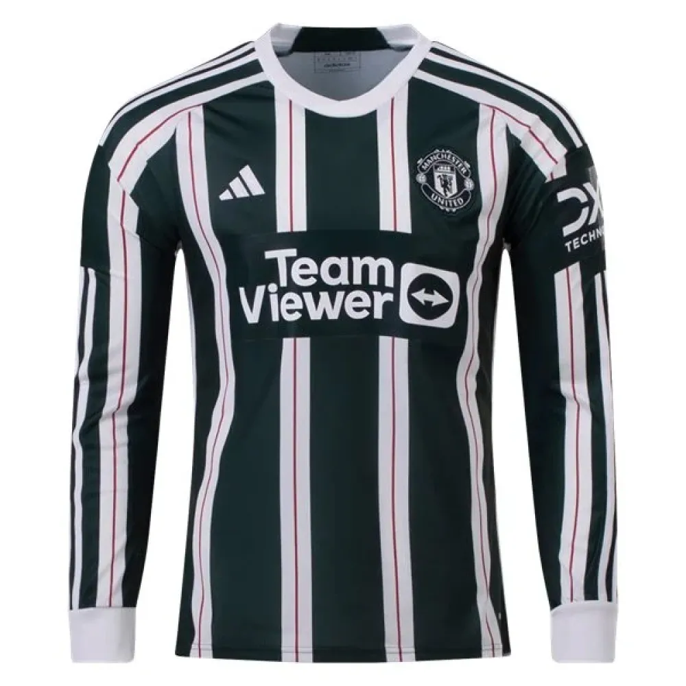 Premier League Manchester United Long Sleeve Away Jersey 23/24