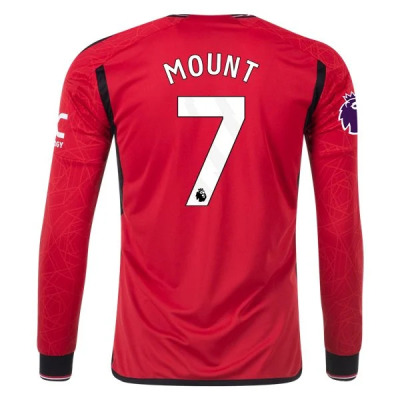 Premier League Mount Manchester United Long Sleeve Home Jersey 23/24 01