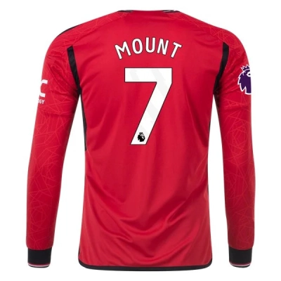 Premier League Mount Manchester United Long Sleeve Home Jersey 23/24 01