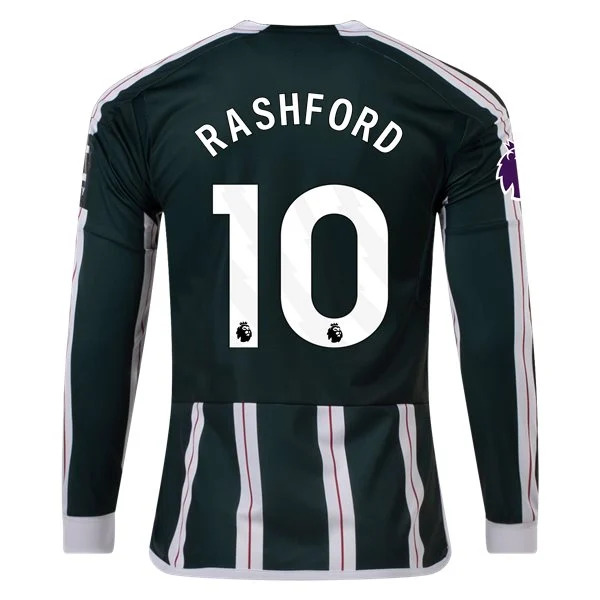 Premier League Rashford Manchester United Long Sleeve Away Jersey 23/24