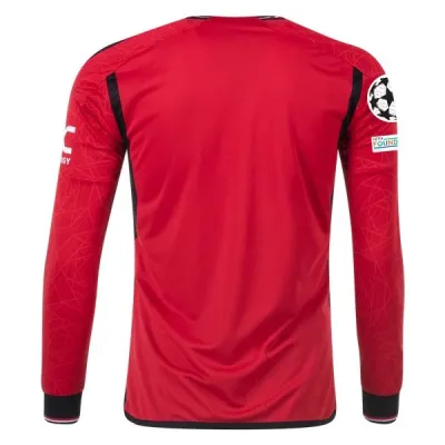 Premier League Manchester United Long Sleeve Home Jersey 23/24 - UCL 02