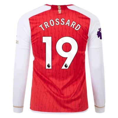 Premier League Trossard Arsenal Long Sleeve Home Jersey 23/24 01
