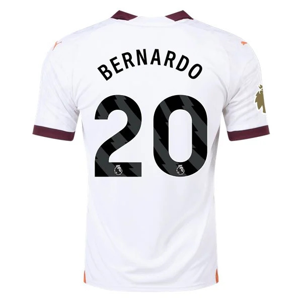 Premier League Men's Replica Bernardo Manchester City Away Jersey 23/24 - CWC