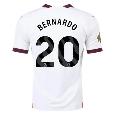 Premier League Men's Replica Bernardo Manchester City Away Jersey 23/24 - CWC 01