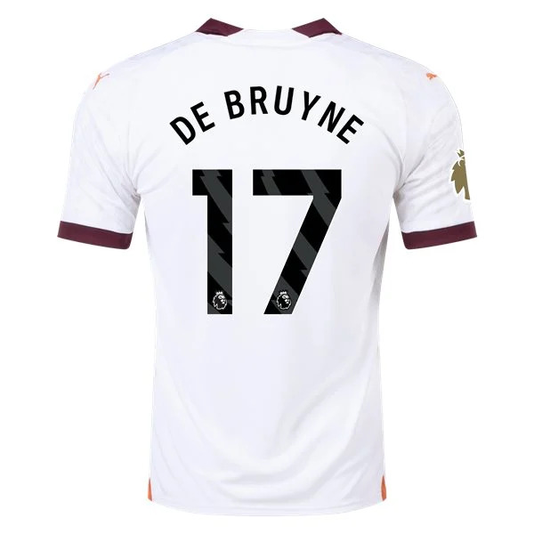 Premier League Men's Replica De Bruyne Manchester City Away Jersey 23/24 - CWC