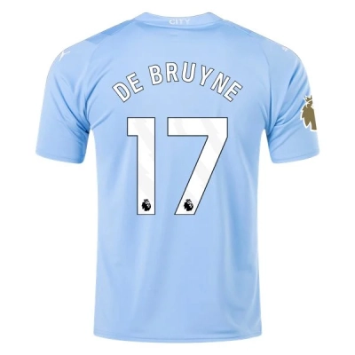Premier League Men's Replica De Bruyne Manchester City Home Jersey 23/24 - CWC 01
