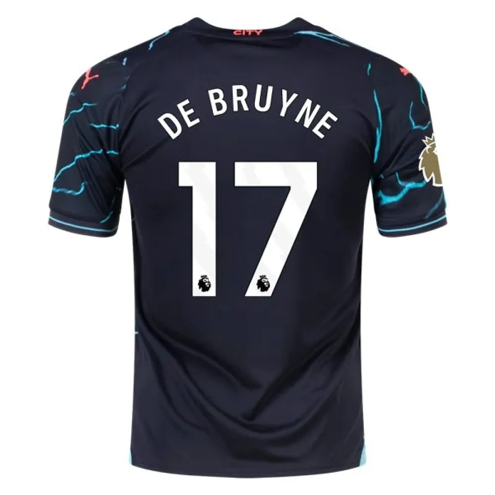 Premier League Men's Replica De Bruyne Manchester City Third Jersey 23/24 - CWC