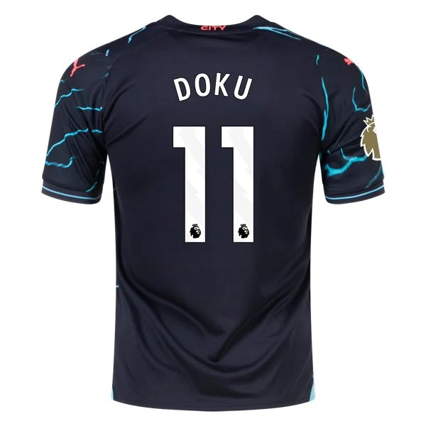 Premier League Men's Replica Doku Manchester City Third Jersey 23/24 - CWC