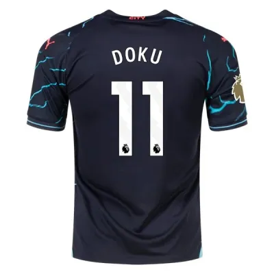 Premier League Men's Replica Doku Manchester City Third Jersey 23/24 - CWC 01