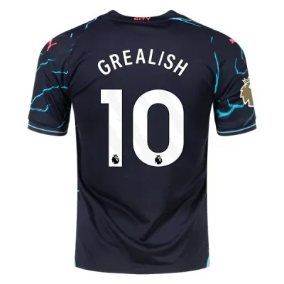 Premier League Men's Replica Grealish Manchester City Third Jersey 23/24 - CWC 01