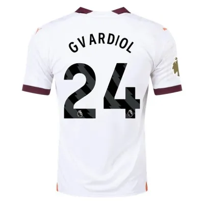 Premier League Men's Replica Gvardiol Manchester City Away Jersey 23/24 - CWC 01