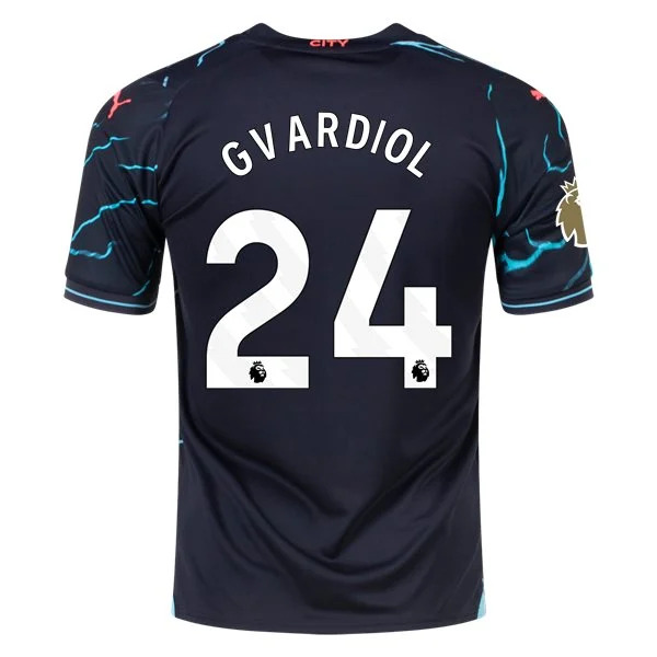 Premier League Men's Replica Gvardiol Manchester City Third Jersey 23/24 - CWC