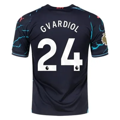 Premier League Men's Replica Gvardiol Manchester City Third Jersey 23/24 - CWC 01