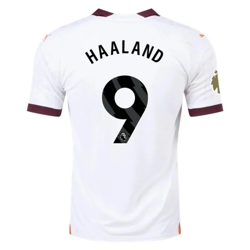 Premier League Men's Replica Haaland Manchester City Away Jersey 23/24 - CWC